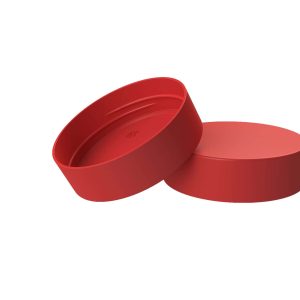 Couvercle simple à vis col large 63 1E rouge (carton) - rouge