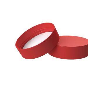 Couvercle simple à vis col large 63 1E rouge pour PET - rouge