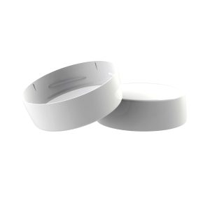 Couvercle col large 58 haut blanc 0028 PET - blanc