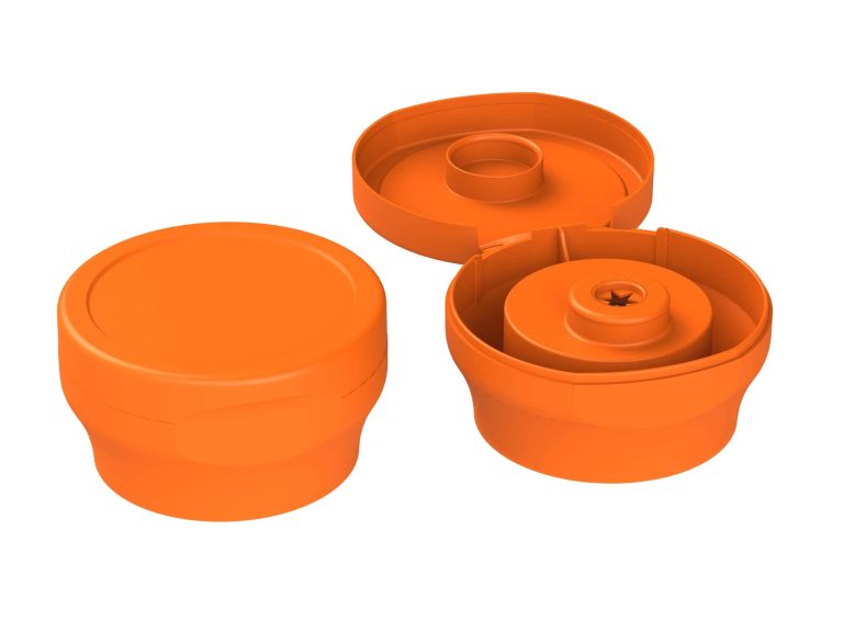 Bouchon Top Down blanc - orange 3106