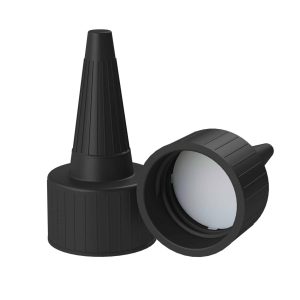 Bouchon double à vis avec bec 24-410 noir pour PET