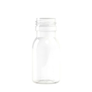 Flacon PET 10ml cylindrique PP18 transparent - transparent