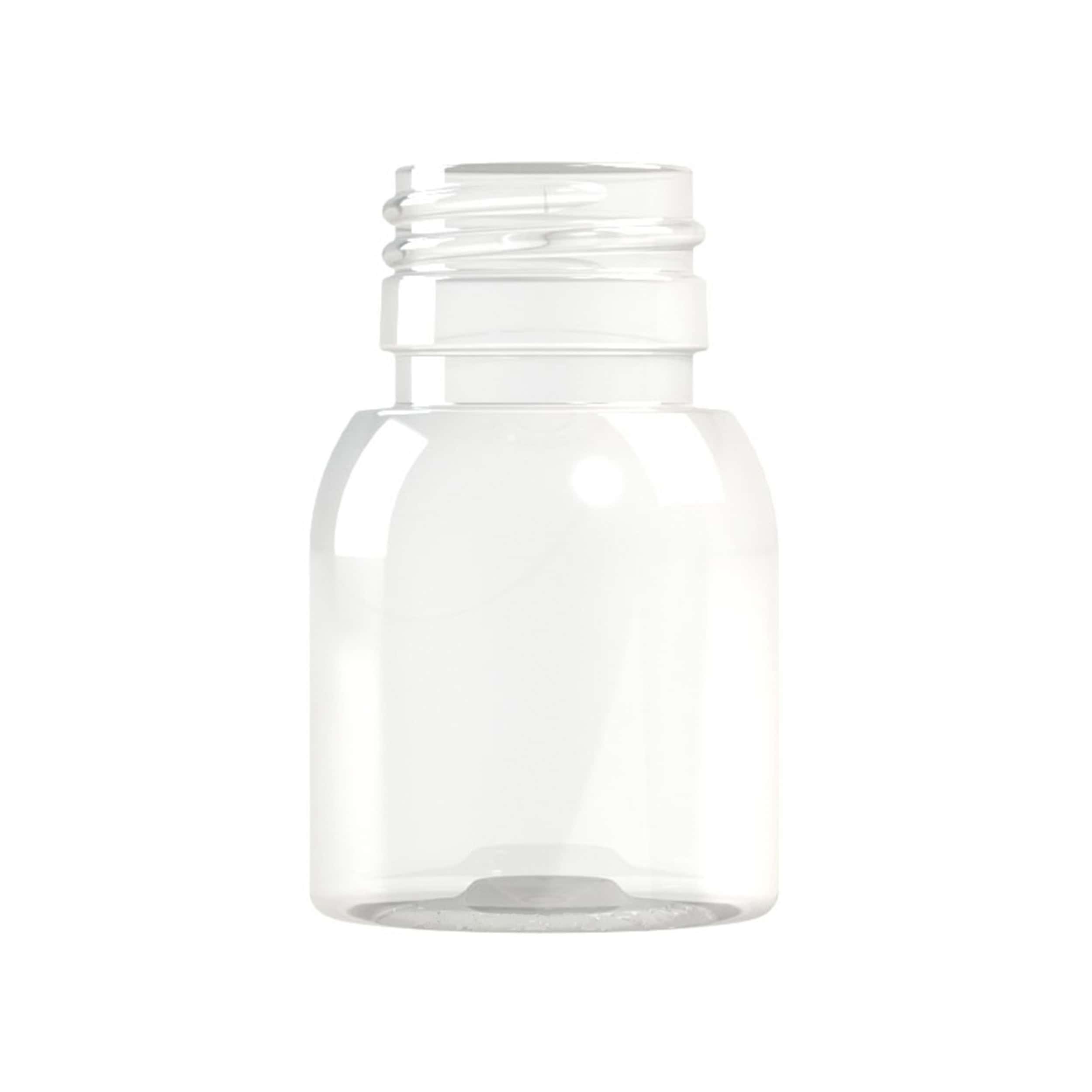 Flacon PET 40ml cylindrique PP28 transparent
