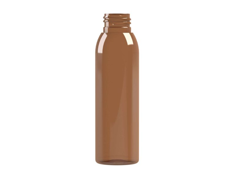 Flacon PET 100ml M3 cylindrique 24-410 transparent 20g - ambre