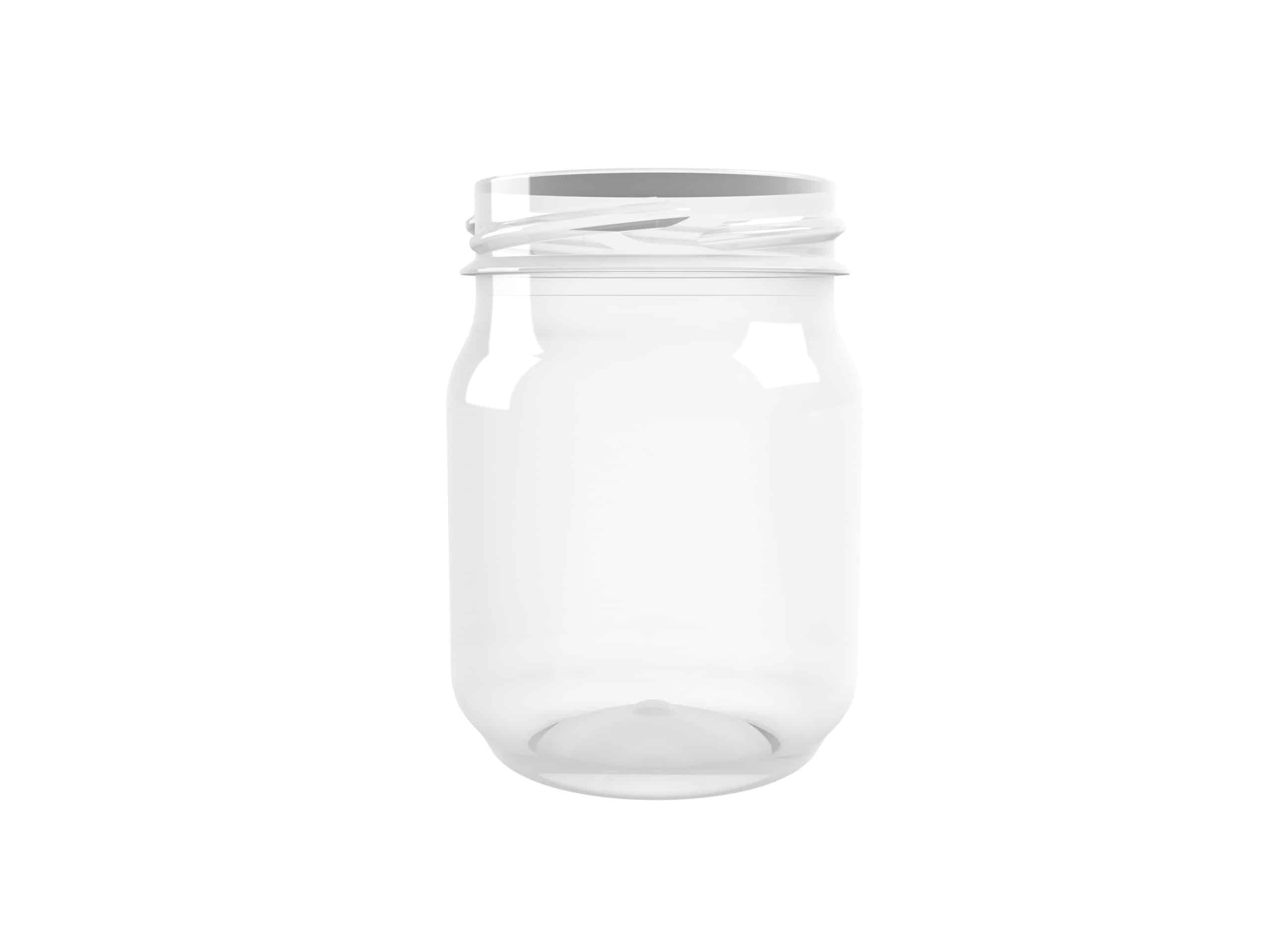 Pot PET 180ml M1 cylindrique col large 58 transparent - transparent