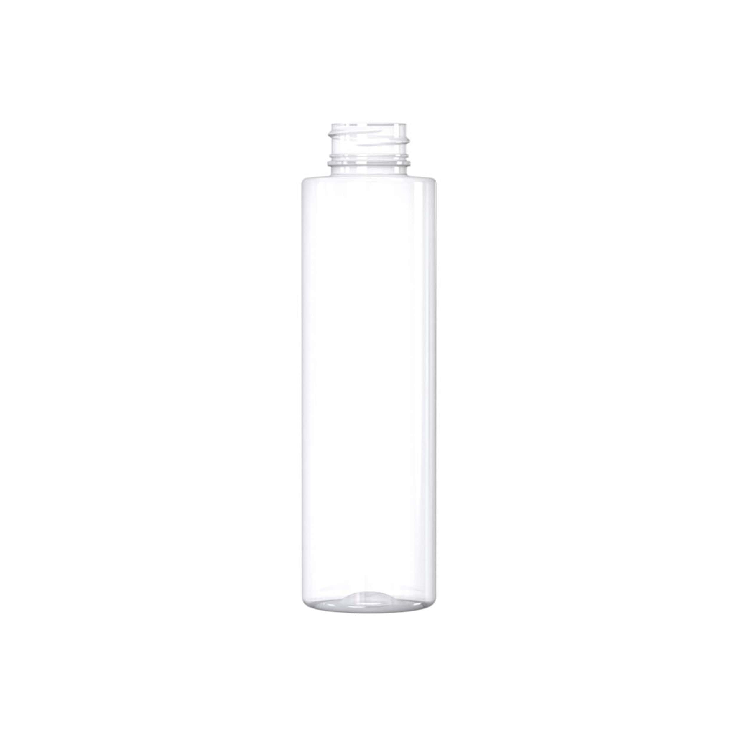 Flacon PET 200ml M4 cylindrique 28-410 inviolable transparent - transparent