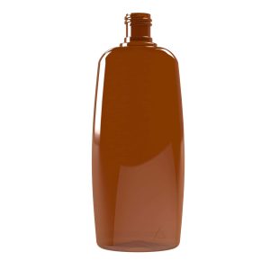 Flacon PET 200ml M2 pour huile de cèdre 20/415 ambre avec triangle tactile - ambre