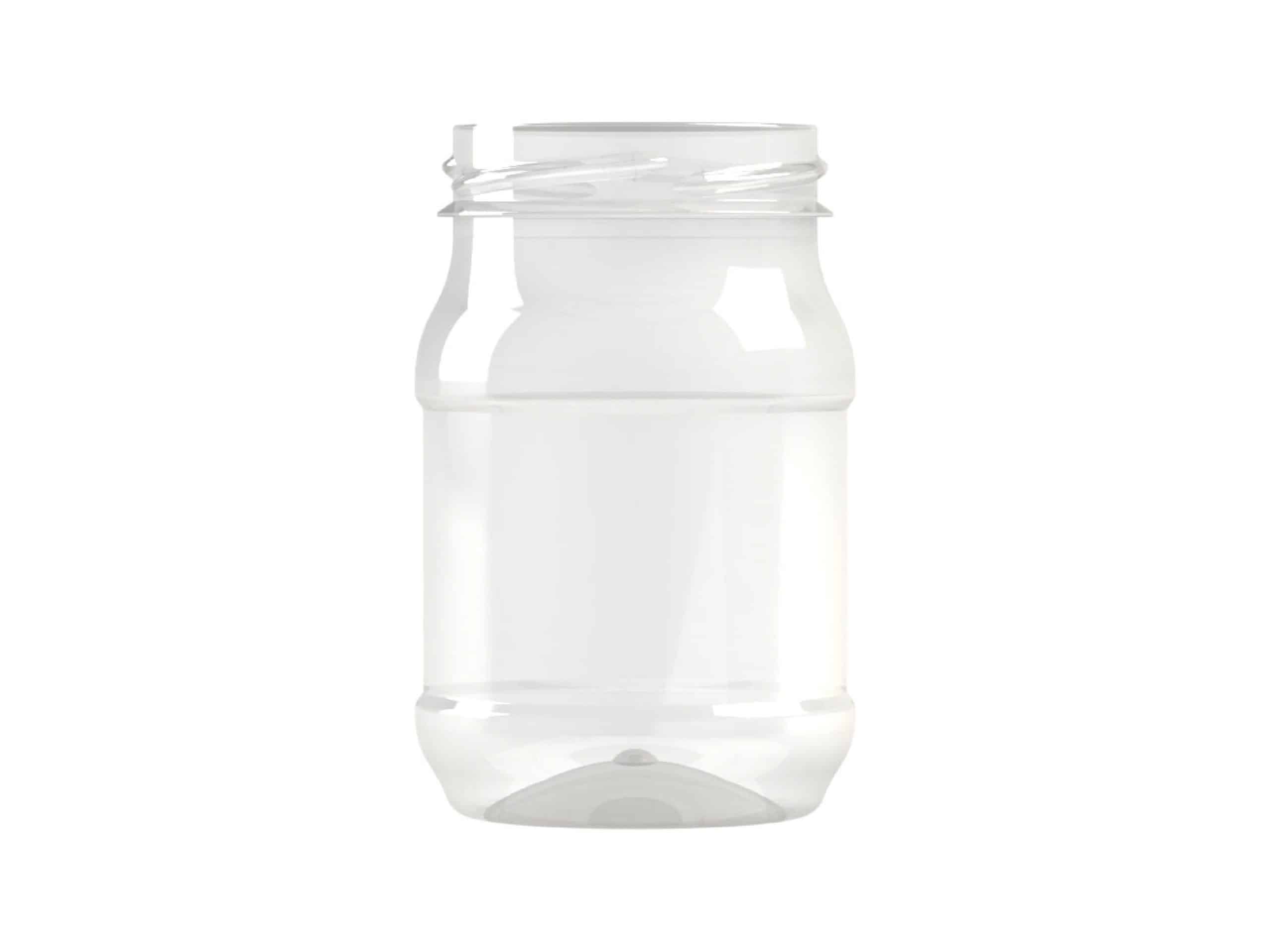 Pot PET 225ml M1 cylindrique col large 58 transparent - transparent