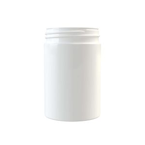 Pot PET 250ml M4 cylindrique col large 63 1E blanc