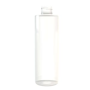 Flacon PET 250ml M4 cylindrique 24-410 inviolable transparent 24g - transparent
