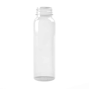 Flacon PET 300ml cylindrique 38 3E avec bague transparent