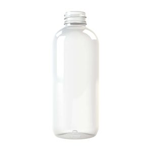 Flacon PET 300ml M5 cylindrique 28/410 inviolable anti-UV transparent - transparent anti-UV