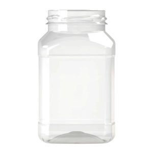 Pot PET 400ml M1 carré col large 58 transparent