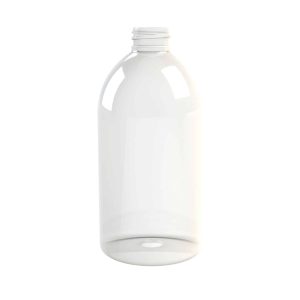 Flacon PET 500ml M1 cylindrique 28-410 transparent - transparent