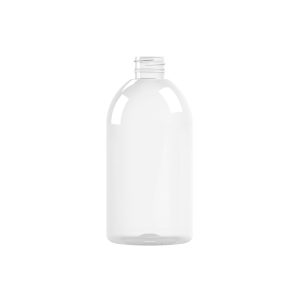 Flacon PET 500ml M1 cylindrique 28/410 inviolable transparent - transparent