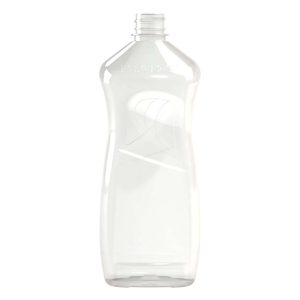 Flacon PET 1000ml M1 LL 28/410 inviolable avec braille avec bague transparent 45g - transparent