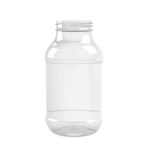Pot PET 1000ml M1 cylindrique col large 63 1E inviolable transparent - transparent