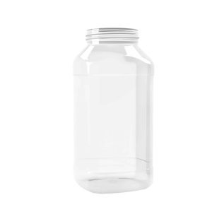 Pot PET 1000ml M1 carré col large 63 1E transparent