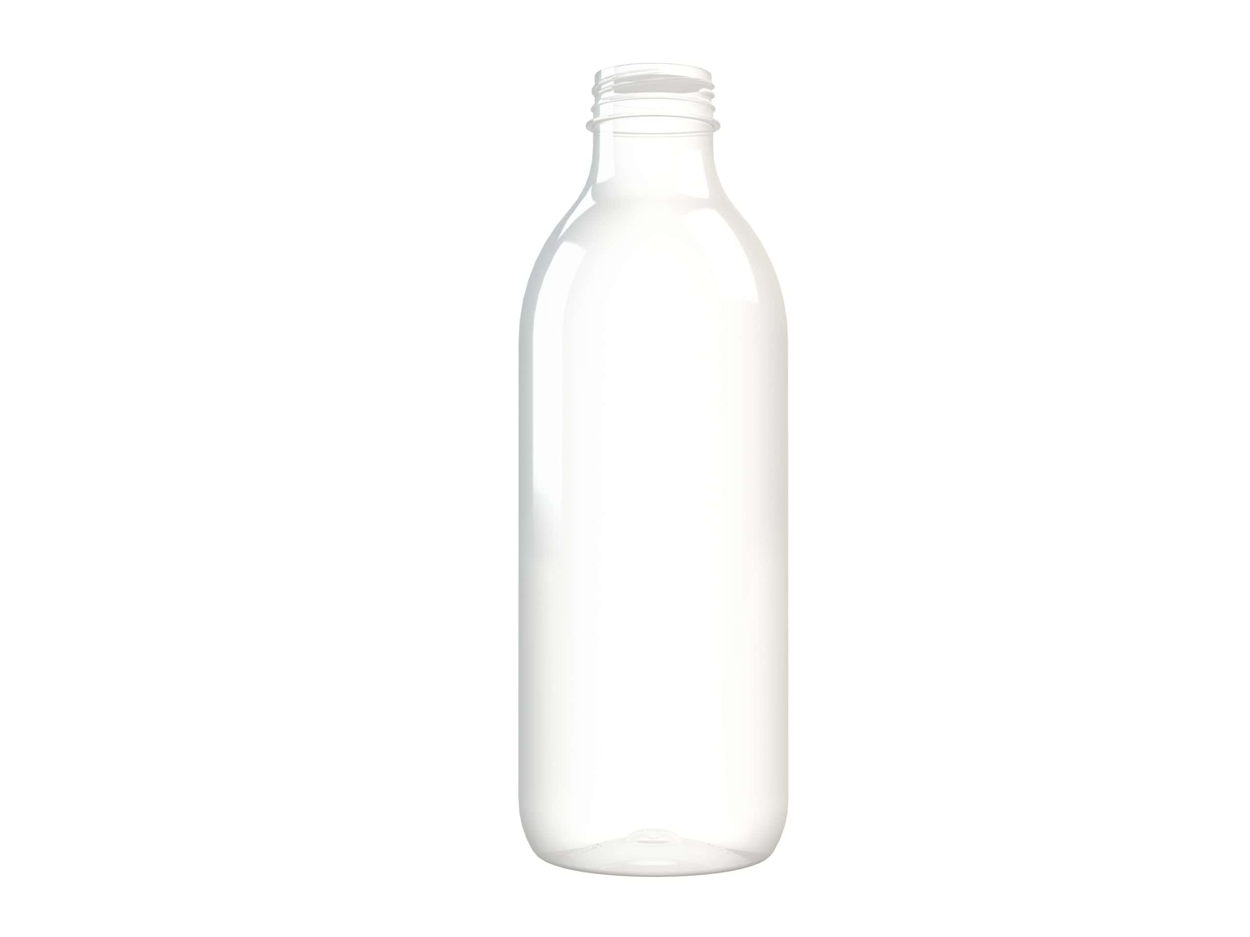 Flacon PET 1000ml M6 cylindrique 38 3E avec bague transparent - transparent