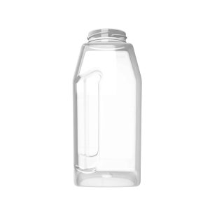 Pot PET 1450ml M1 rectangulaire avec poignée col large 63 transparent
