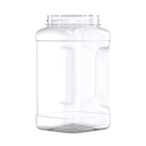 Pot PET 1500ml M4 carré avec poignée col large 89 transparent - transparent