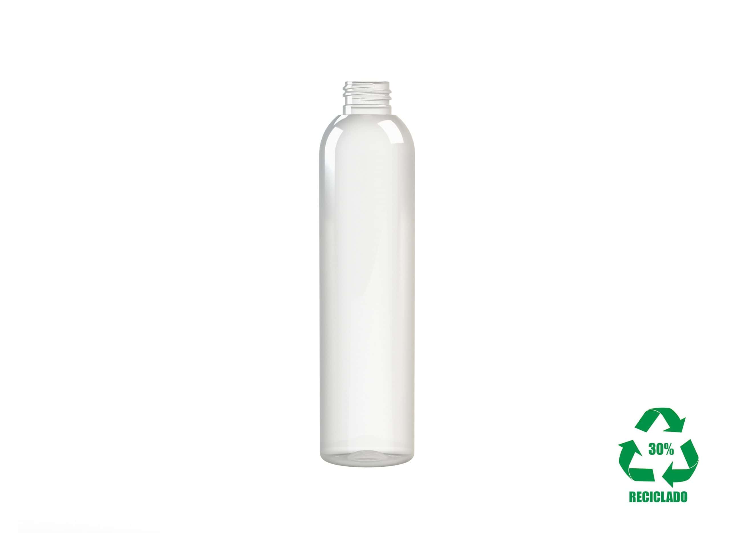 Flacon rPET30 250ml M2 cylindrique 24-410 transparent