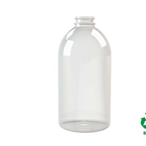 Flacon rPET100 500ml M1 cylindrique 29-21 transparent 43g