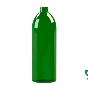 Flacon rPET100 1000ml M1 cylindrique 28/410 vert 35g - vert