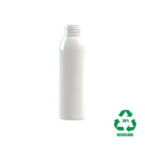 Flacon rPET30 100ml M3 cylindrique 24/410 blanc 16g - blanc