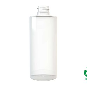 Flacon rPET30 400ml M4 cylindrique 28/410 transparent 35g