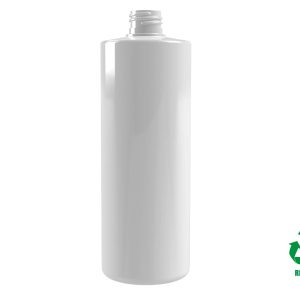 Flacon rPET30 500ml M4 cylindrique 24/410 blanc 33g - blanc