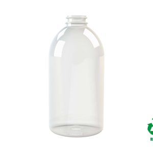 Flacon rPET30 500ml M1 cylindrique 29/21 transparent 43g