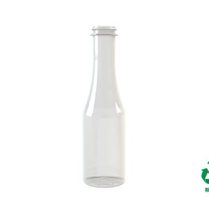 Bouteille rPET100 200ml M3 cylindrique 29-21 transparente