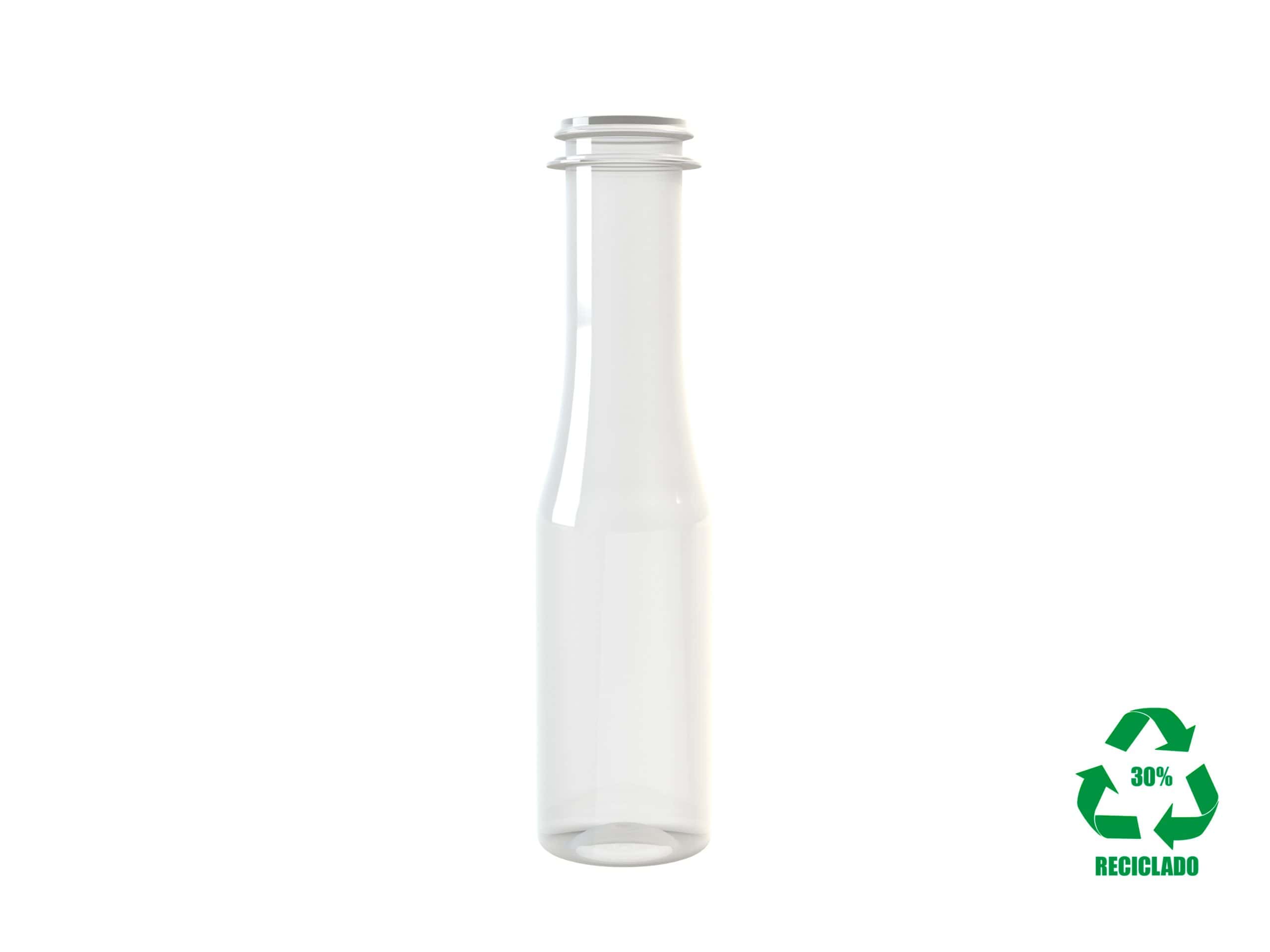 Bouteille rPET30 100ml M3 cylindrique 29-21 transparente