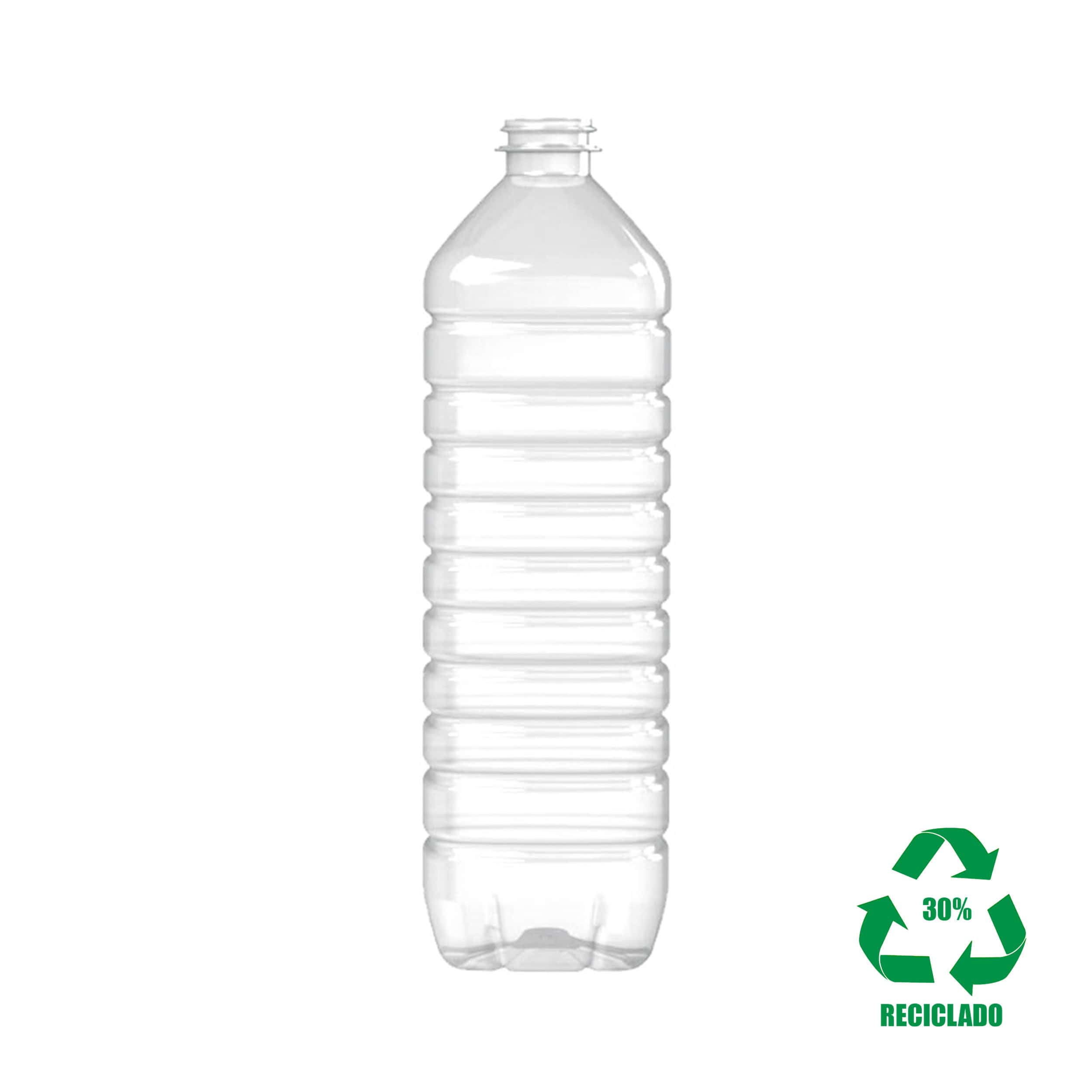 Bouteille rPET30 1000ml M1 carrée 29-21 V2 transparente